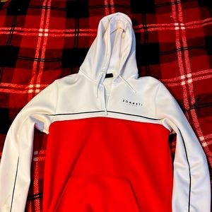sonneti red and white hoodie